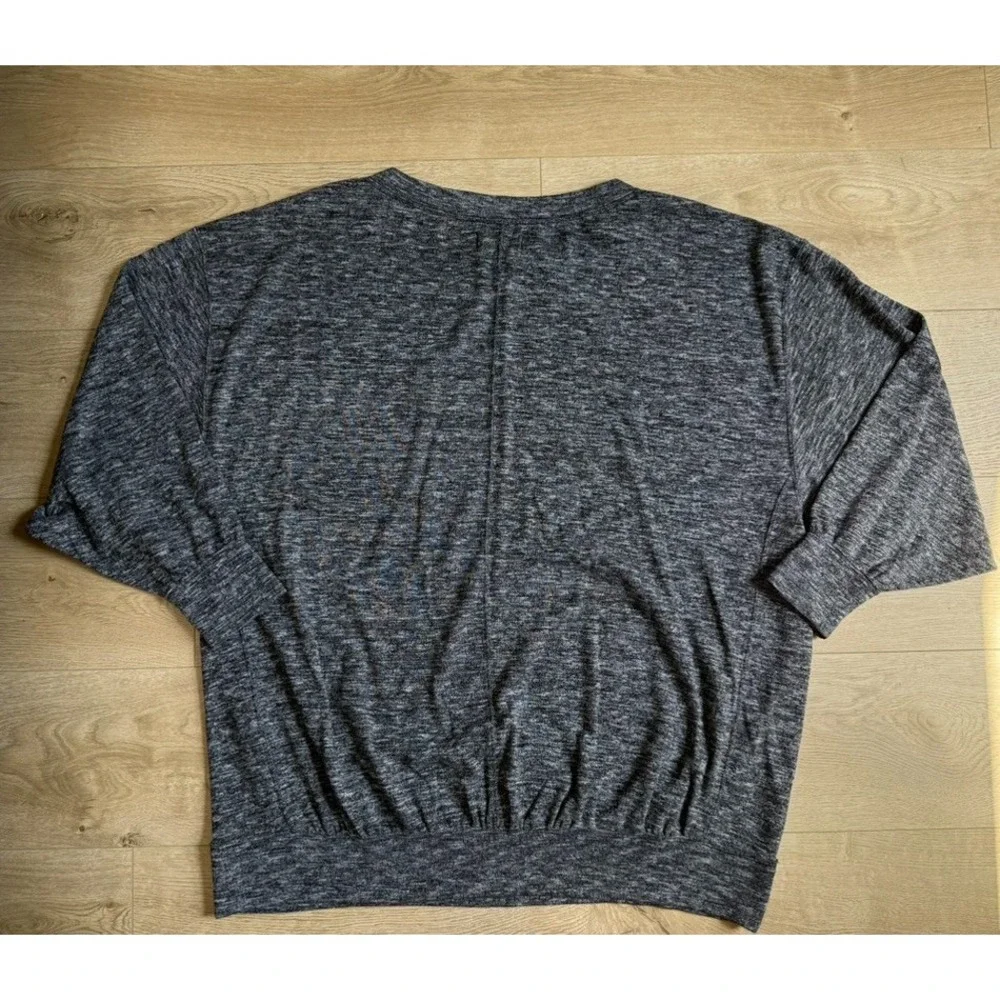 EUC Free People WE THE FREE black gray heathered oversized sweater size L